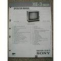 SONY XE-3 Chassis Operation manual