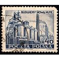 Poland 1951 Nowa Huta Steelworks 40G Used Stamp