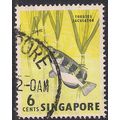 Singapore 1962 - 66 QE2 6ct Archerfish SG 67 ( ...