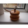 Treen Preserve Pot Turned Wood Jam Honey Storag...