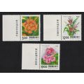 Taiwan Clivia Primula Flowers 3v Margins 1994 M...
