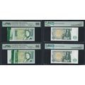 England 1 Pound 2 consecutive banknotes ink sme...