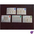 1989 GB Christmas Ely Cathedral set of 5 unused...