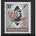 TANZANIA 1965 30c DRUM SPEAR, SHIELD AND STOOL ...