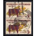 Used 1328 5c Nebraska (2) Brooklyn, NY. E0964