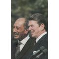 President Reagan with Anwar Sadat Postcard