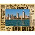 San Diego California Laser Engraved Wood Pictur...