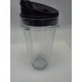 2 Ninja 24oz Replacement Cup w/ Black Travel Li...