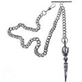 Albert Chain Silver Pocket Watch Chain with Anc...
