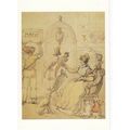 Colour Postcard - Lady Surrounded by her Pets b...