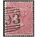 1855 SG66 4d Rose-Carmine Wmk Large Garter Fine...