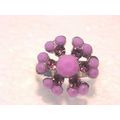 Purple Crystal Ring Flower 18mm Pinwheel Pedals...