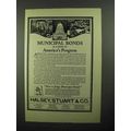 1922 Halsey, Stuart & Co. Ad - Municipal Bonds