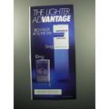 1989 Vantage Ultra Lights Cigarettes Ad - Lighter