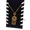 Vintage 70's Boho Goldtone Fringe Ornate Double...