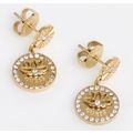 GUESS Gold Tone Lotus Drop Earrings NEW (RARE &...