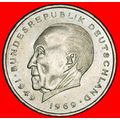 ⰆADENAUER (1876-1967):GERMANY★2 MARKS 1972J I+A...
