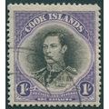 Cook Islands 1938 1s black & violet SG127 used
