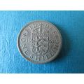 1962 QUEEN ELIZABETH II ENGLISH SHIELD ONE SHIL...