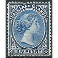 Falkland Islands 1894 SG30 2 1/2d Ultramarine M...