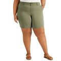 Style & Co Plus Size Chino Short Olive Spring 20W