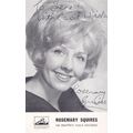 Rosemary Squires HMV LP Card DOUBLE Hand Signed...