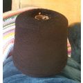 Large cone thin black yarn
