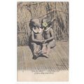 Zulu Boy and Girl Children Old Undivided Back E...