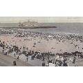 Vintage Colour Postcard - Busy Beach Scene & Pi...