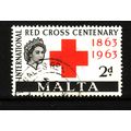 MALTA 1963 SG 312 2d RED CROSS FINE USED #6