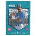 1992 Topps Magazine baseball TM70 Julio Franco ...