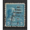 USA 1938 PRESIDENTIAL SERIES 5c LIGHT BLUE JAME...