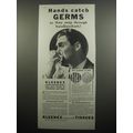 1933 Kleenex Tissues Ad - Hands catch germs as ...