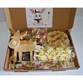 HOPPY CHRISTMAS RABBIT BUNNY GIFT BOX WITH REIN...