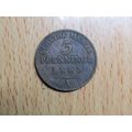 1863a 3 Pfennig Scheide Munze Germany Coin