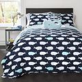 Full/Queen 5 Piece Bed In A Bag Navy Teal Micro...