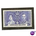 Leeward Islands KGVI 1937 Coronation 2½d Blue U...