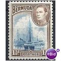Bermuda 1938 SG111 1 1/2d Deep Blue & Purple-Br...