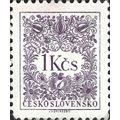 CZECHOSLOVAKIA, Floral postage due, violet 1954...