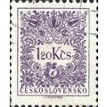 CZECHOSLOVAKIA, Floral postage due, violet 1955...