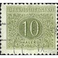 CZECHOSLOVAKIA, Numeral postage due, green-grey...