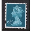 Y1734 U458 65p Greenish-blue DE LA RUE PVA (blu...