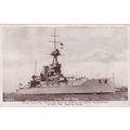 Real Photo H.M.S. Iron Duke Gunnery Training Sh...