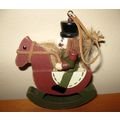 Painted Wood Christmas Ornament-Nutcracker On R...