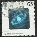 2001 Centenary of Nobel Prizes 65p Black and Si...
