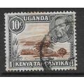 KENYA UGANDA & TANGANYIKA 1952 10c BROWN AND GR...