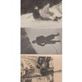 Winter Sports Snow 3x Real Photo Old Zany Sledg...