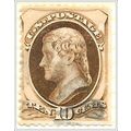 United States 1870-1871 10c Jefferson Brown Use...