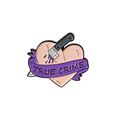 Cheeky Heart Enamel Pin Badge Cartoon Style Lap...
