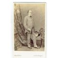 Victorian cdv photo bearded man standing London...
